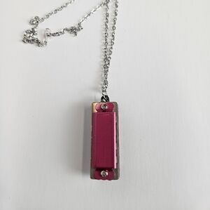 Pink Mini Harmonica Necklace ( NWOT)